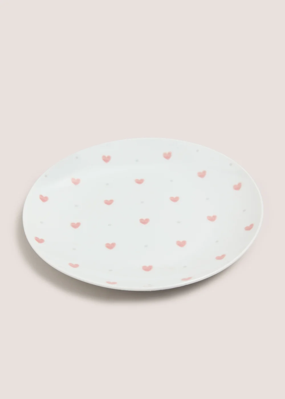 Pink Heart Side Plate Image 1