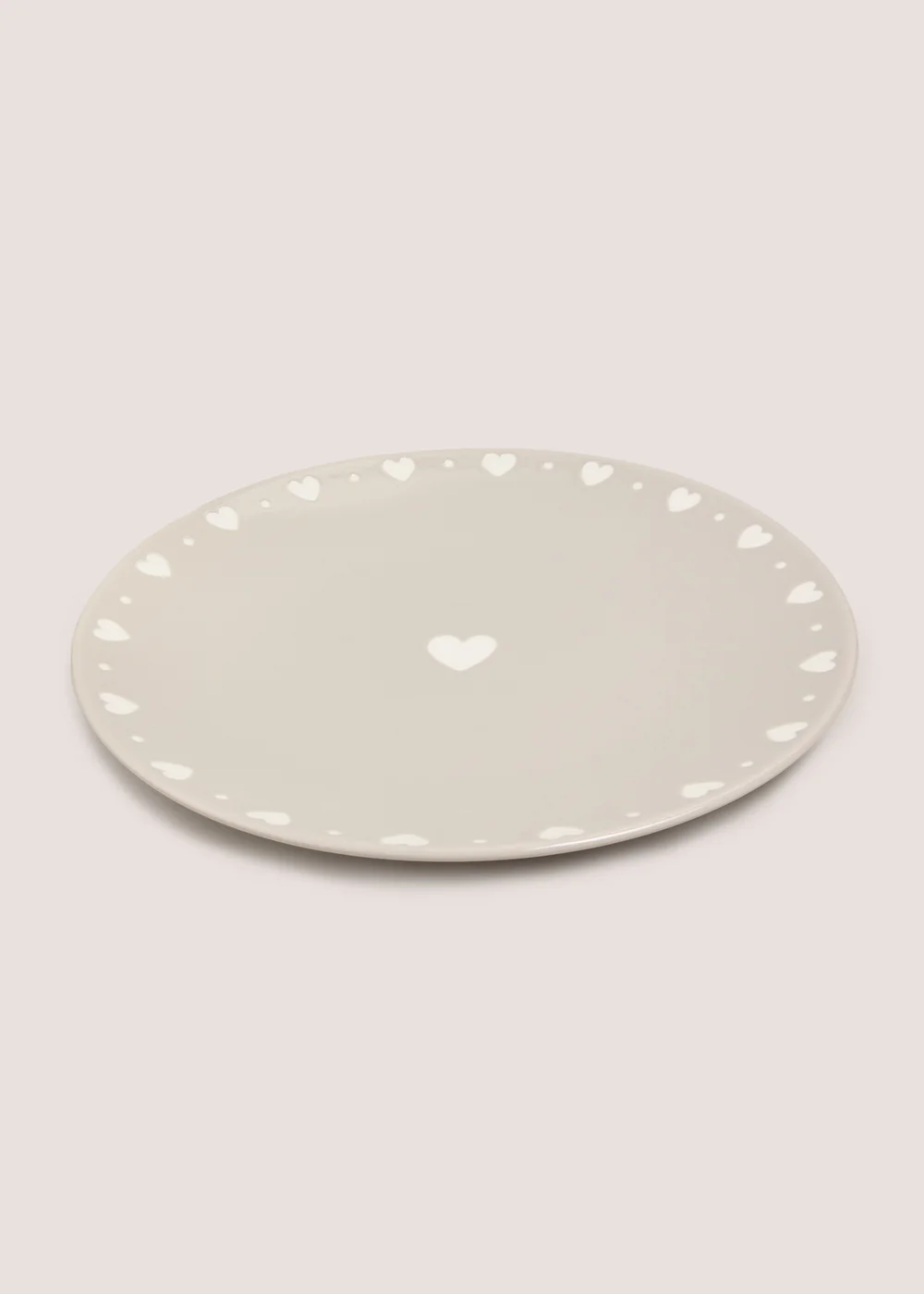 Neutral Heart Dinner Plate Image 1