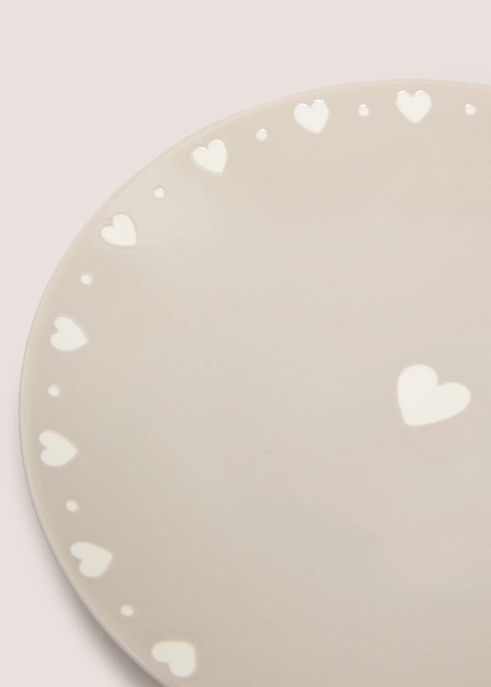 Neutral Heart Dinner Plate Image 2