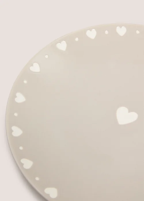 Neutral Heart Dinner Plate Image 2