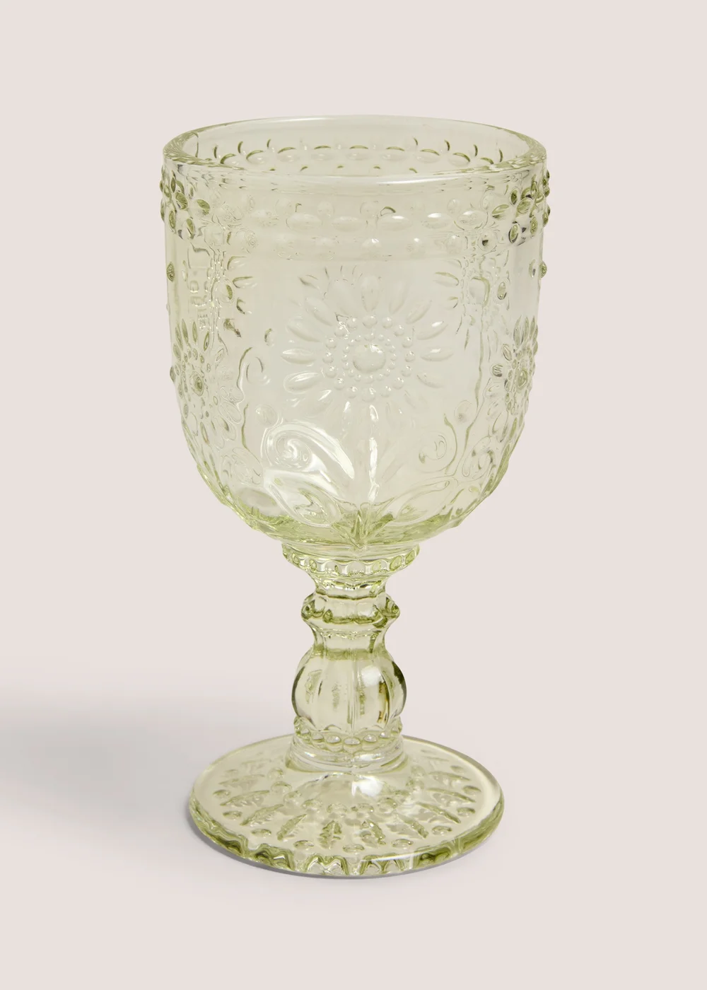 Green Meadow Floral Wine Glass Image 1