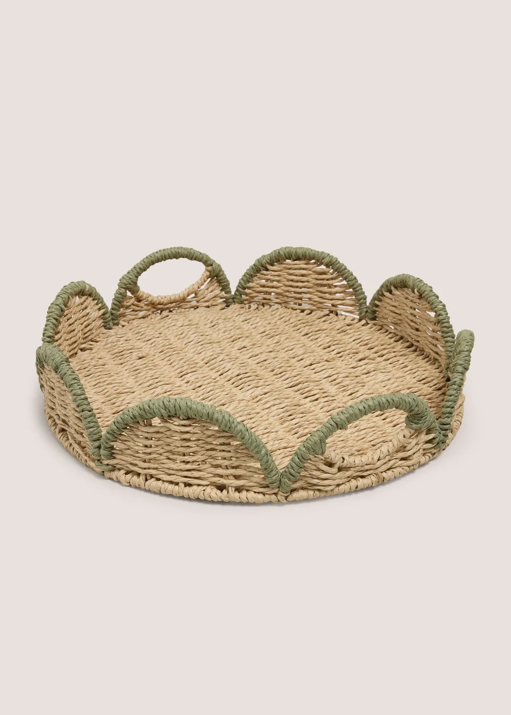 Green Scallop Edge Tray Image 2