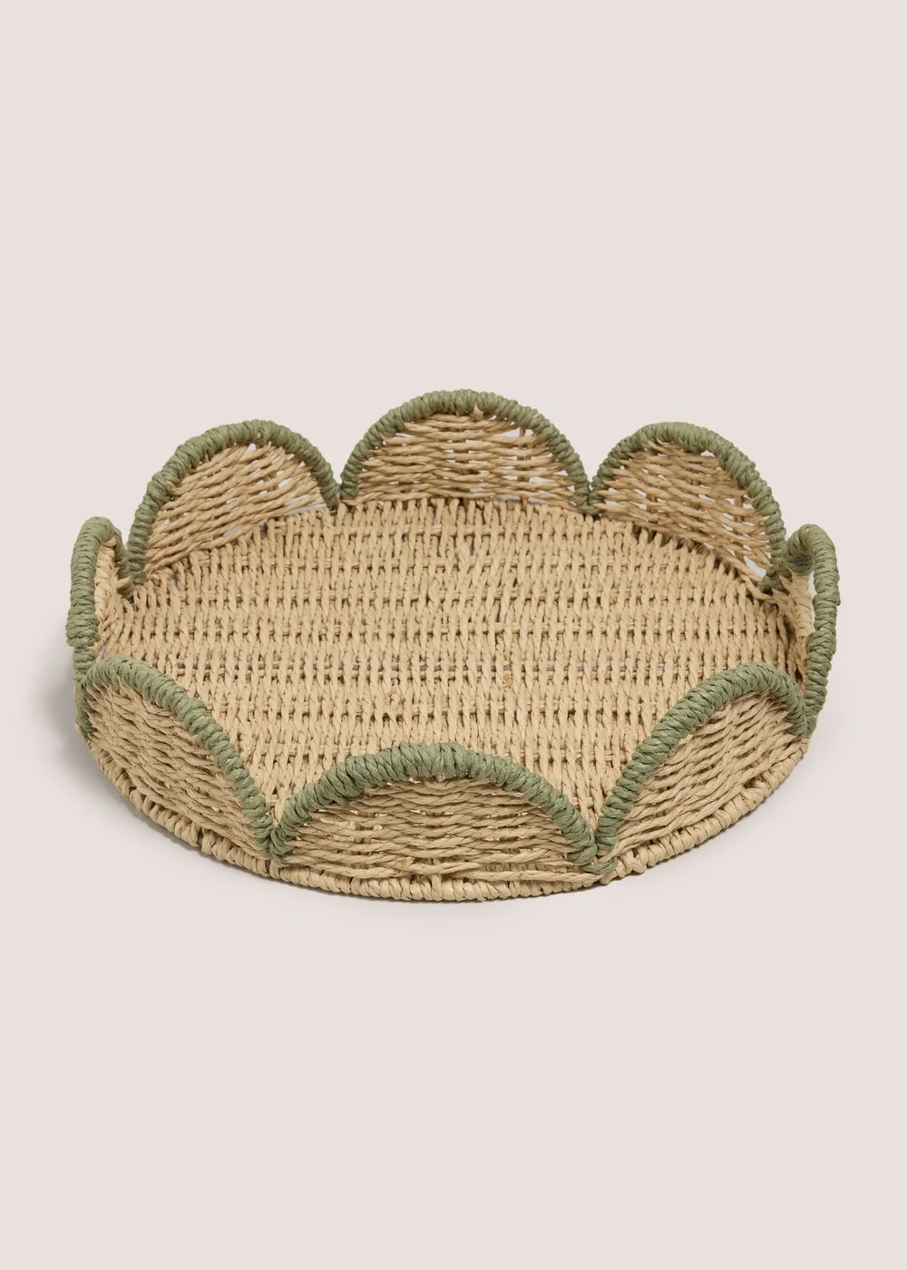 Green Scallop Edge Tray Image 1