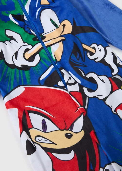 Sonic Boys Blue Onesie (5-13yrs) - Age 5 Years Image 2