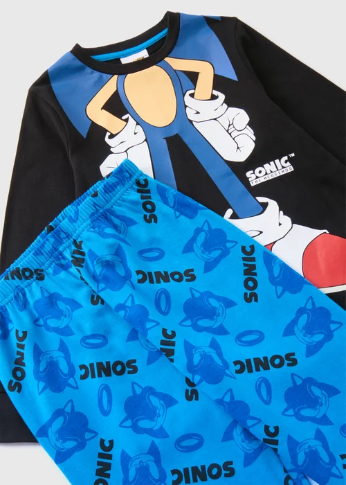Sonic Boys Blue Novelty Pyjama Set (5-13yrs) - Age 5 Years Image 2