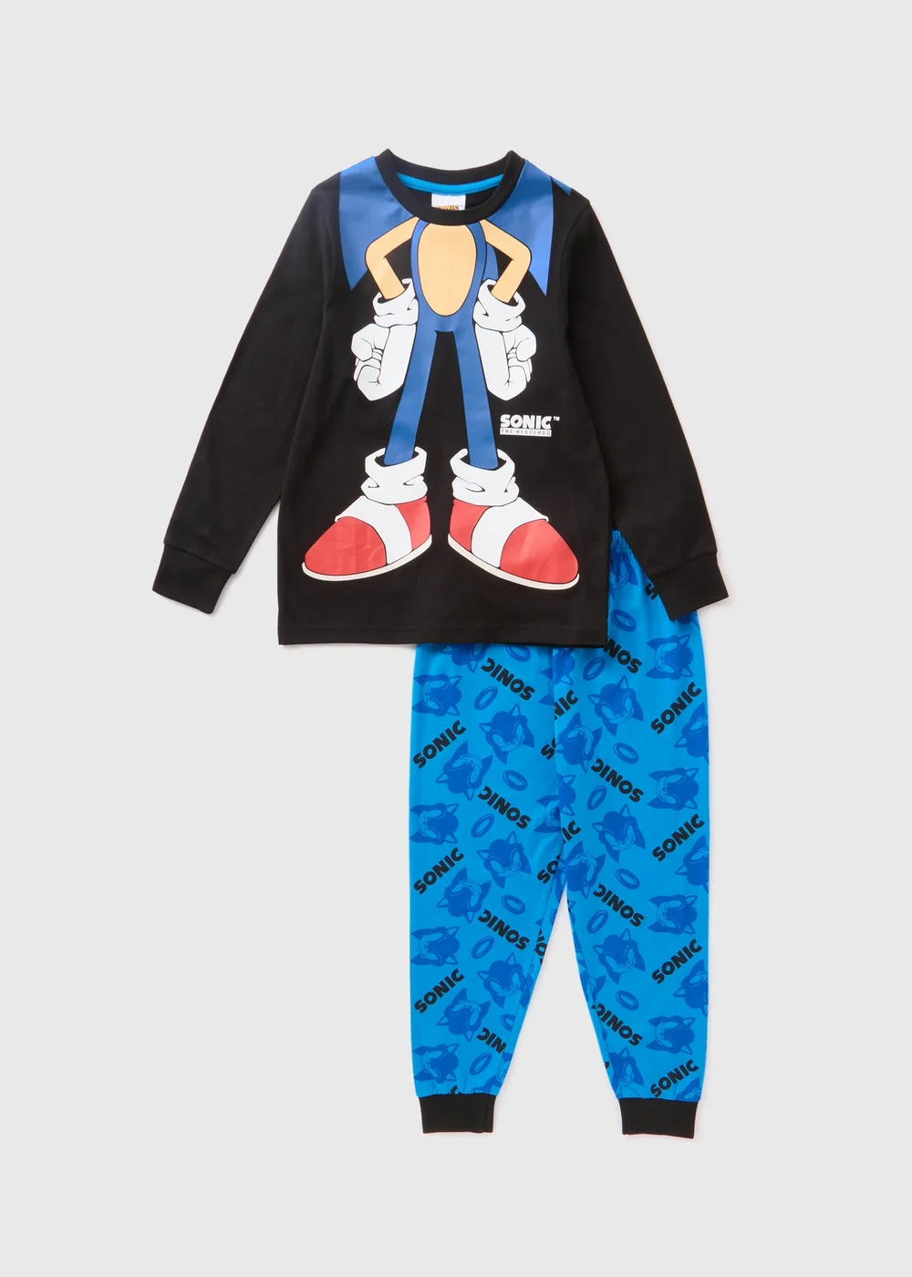 Sonic Boys Blue Novelty Pyjama Set (5-13yrs) - Age 5 Years Image 1