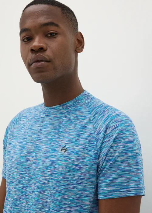 Souluxe Blue Space Dye T-Shirt - XS Image 3
