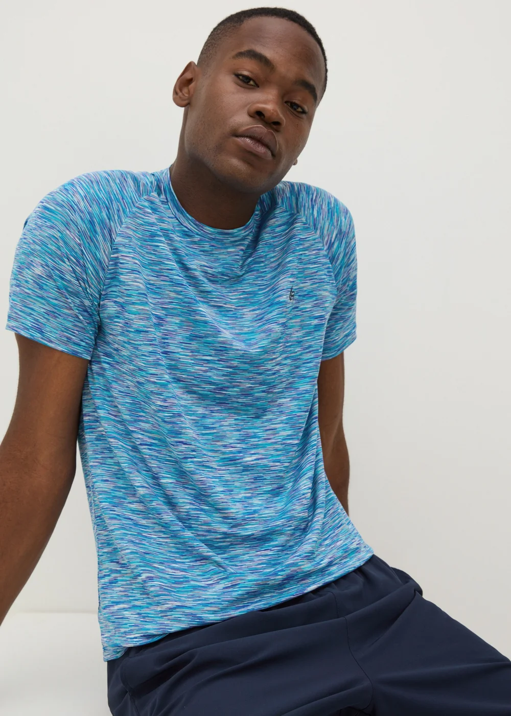 Souluxe Blue Space Dye T-Shirt - XS Image 1