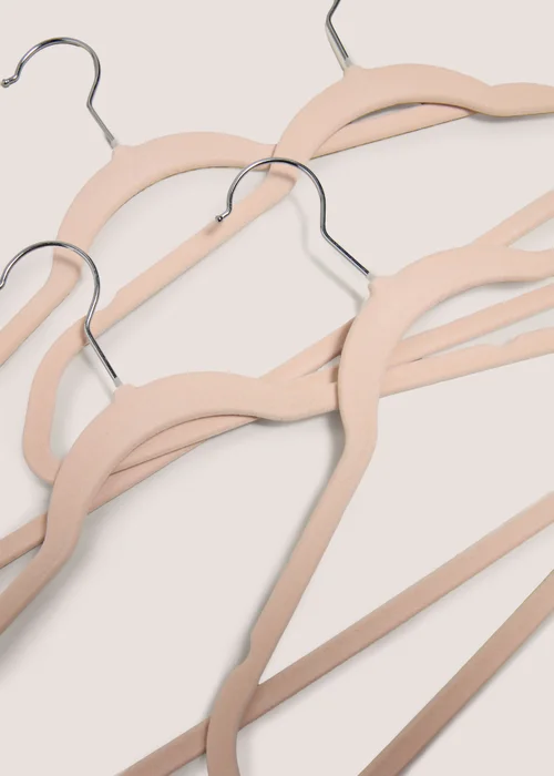 30 Pack Pink Flocked Hangers Image 2