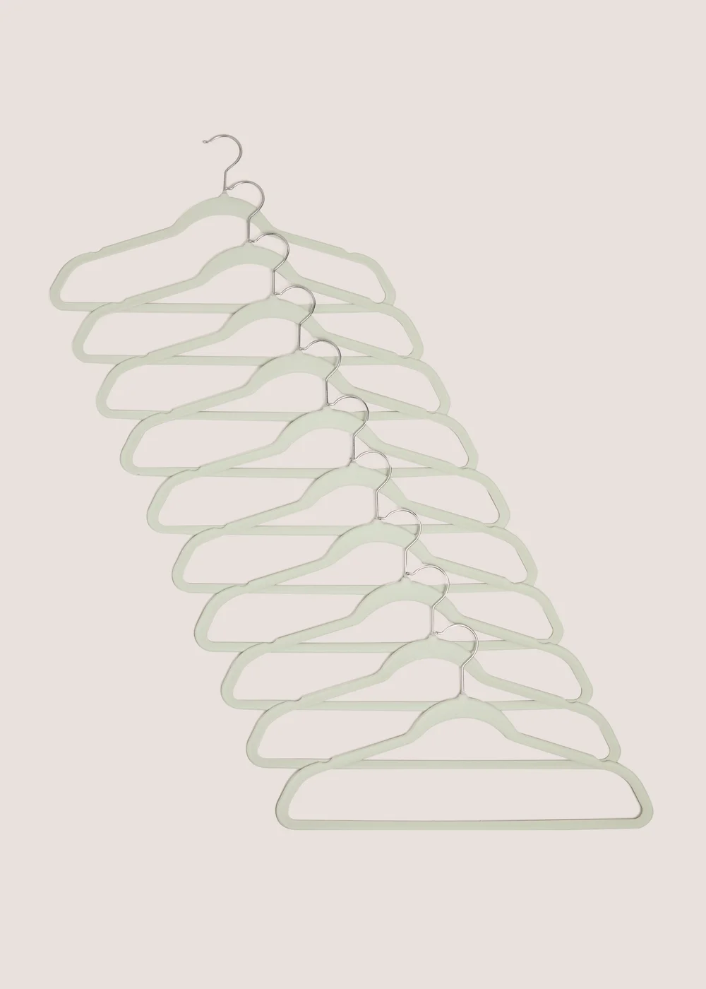 30 Pack Flocked Hangers in Green Image 1