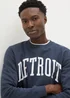 Navy Detroit Sweatshirt - Small Image 3