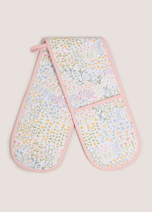 Blue Meadow Oven Gloves Image 1