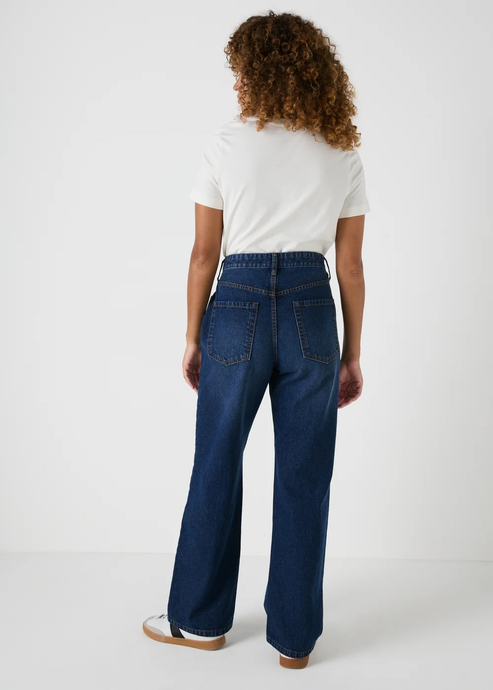 Papaya Petite Blue Mid Wash Relaxed Straight Jeans - 6 Image 2