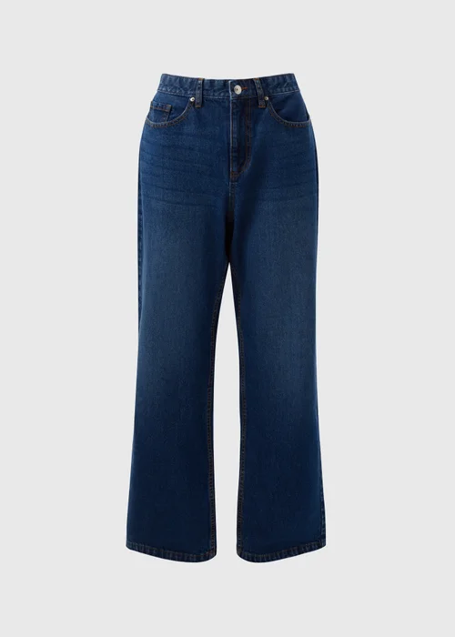 Papaya Petite Blue Mid Wash Relaxed Straight Jeans - 6 Image 4