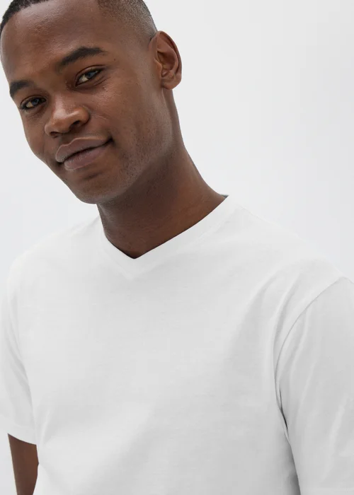 White Essential V-Neck T-Shirt - XS Image 2