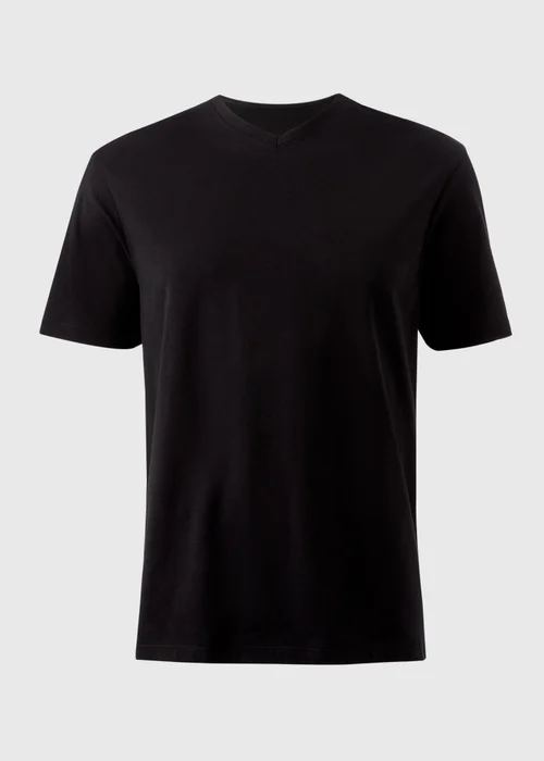 Black Essential V-Neck T-Shirt - XS Image 4