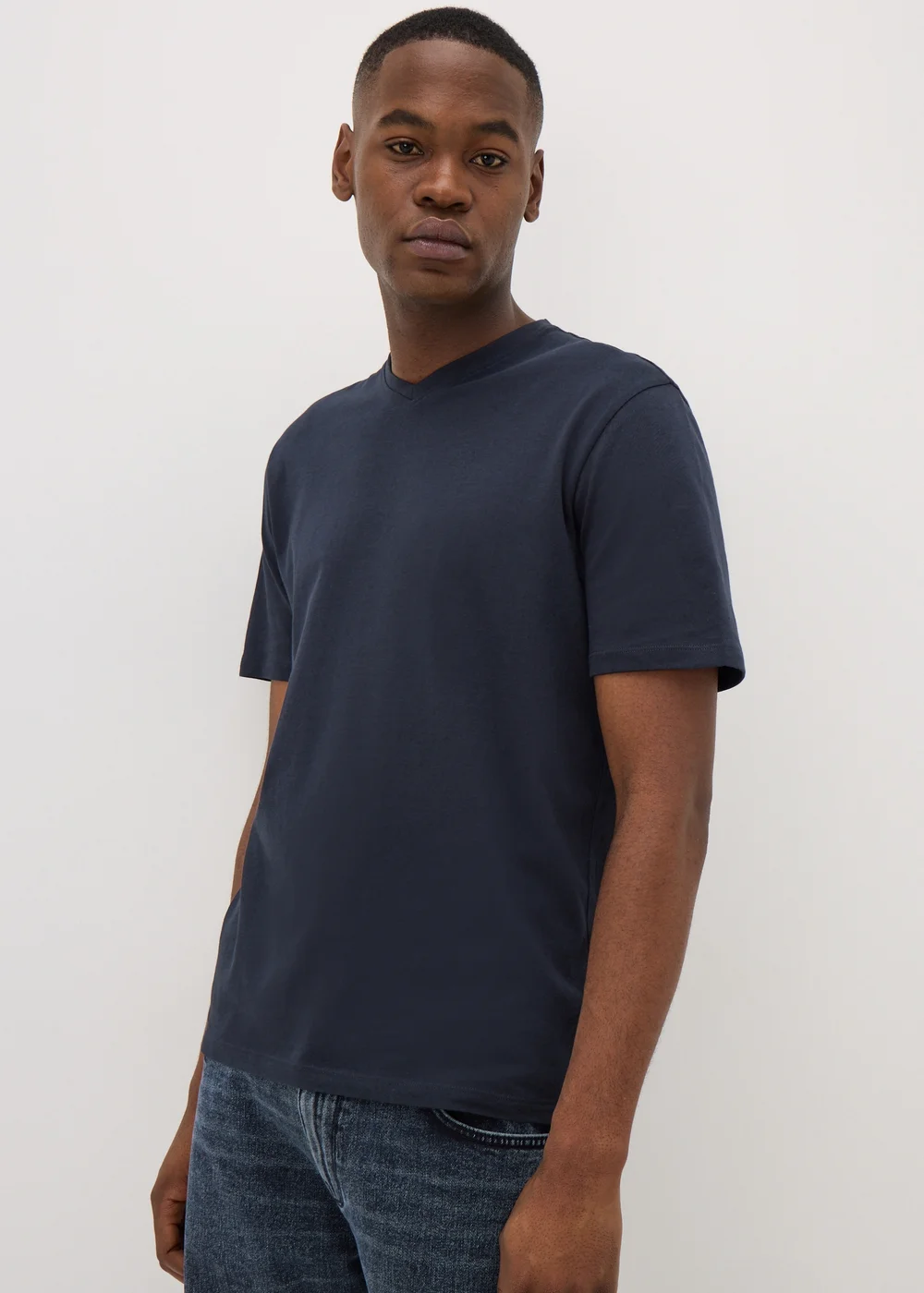 Navy Essential V-Neck T-Shirt - XS Image 1