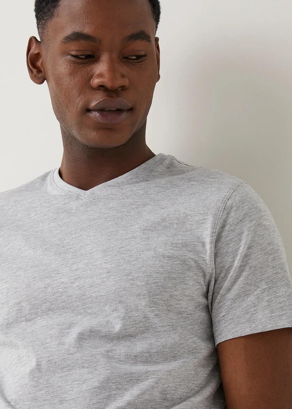 Grey Essential V-Neck T-Shirt - XS Image 1