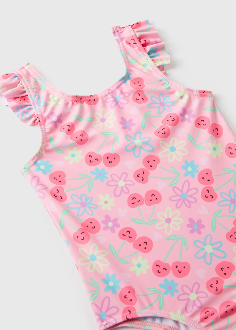 Girls Pink Fruit Swimsuit (1-7yrs) - 1-1.5 Yrs Image 2