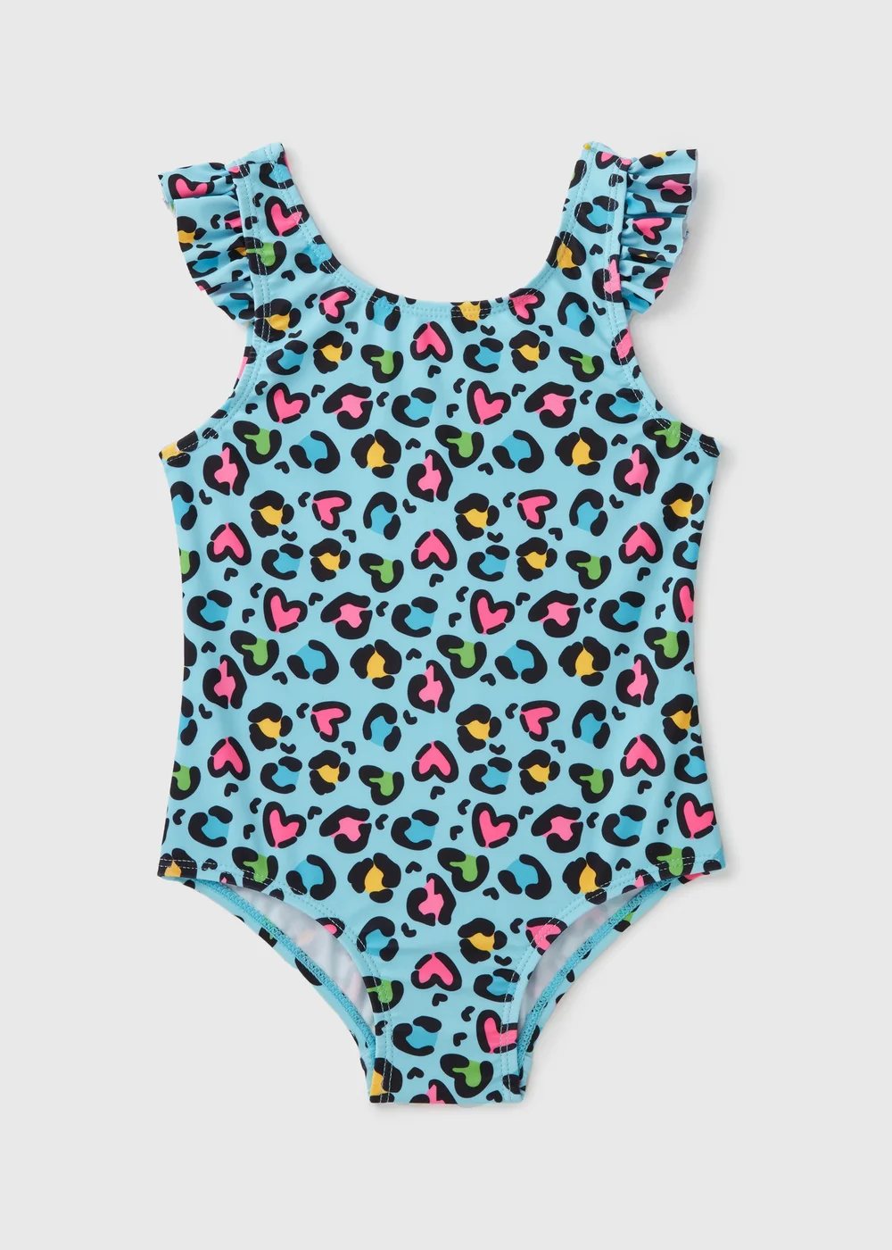 Girls Blue Leopard Swimsuit (1-7yrs) - 1-1.5 Yrs Image 1