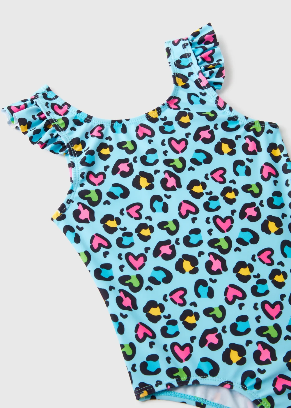 Girls Blue Leopard Swimsuit (1-7yrs) - 1-1.5 Yrs Image 2