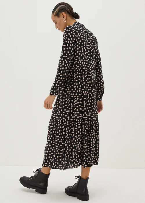 Black Spot Shirt Midi Dress - 8 Image 2