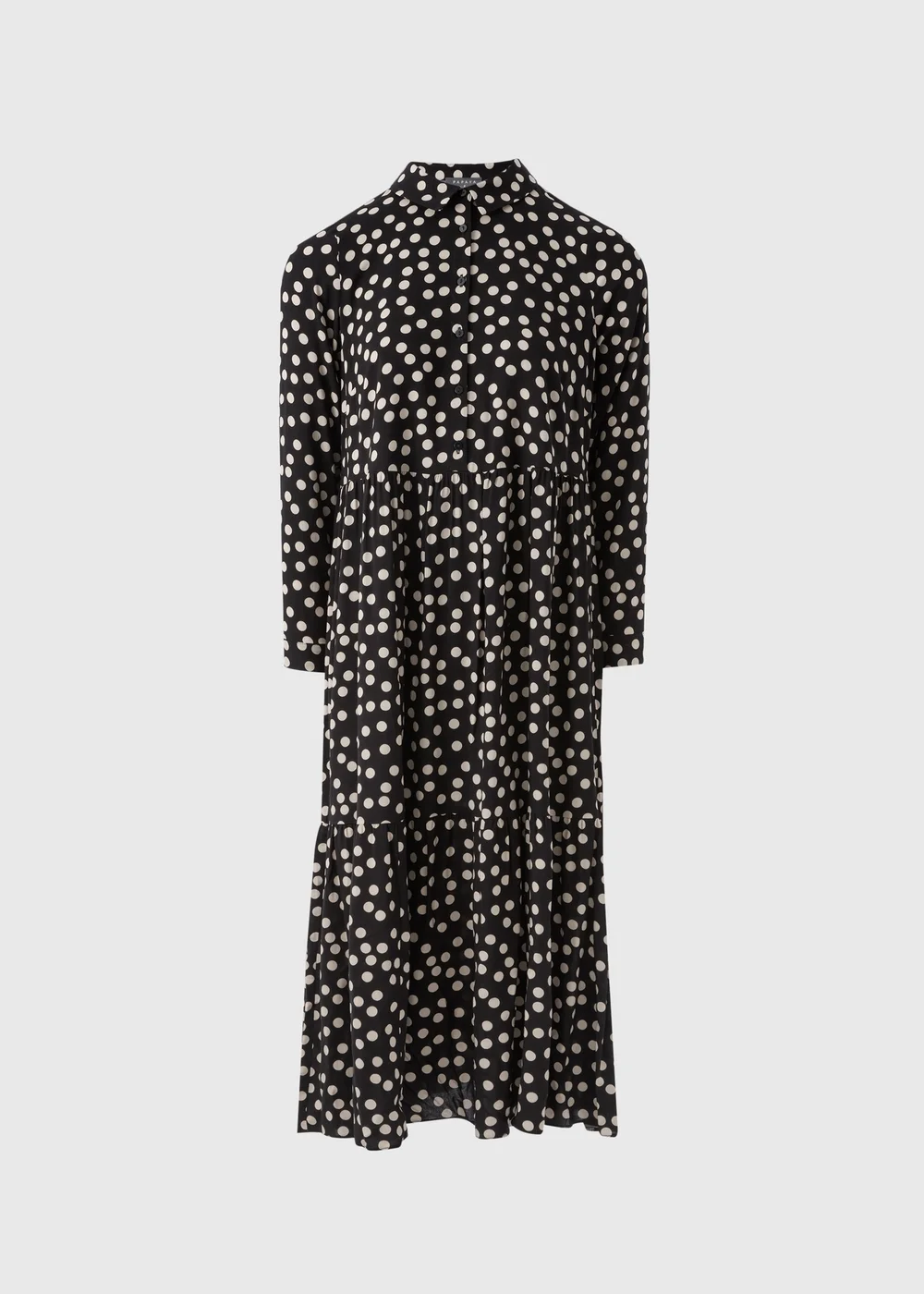 Black Spot Shirt Midi Dress - 8 Image 4