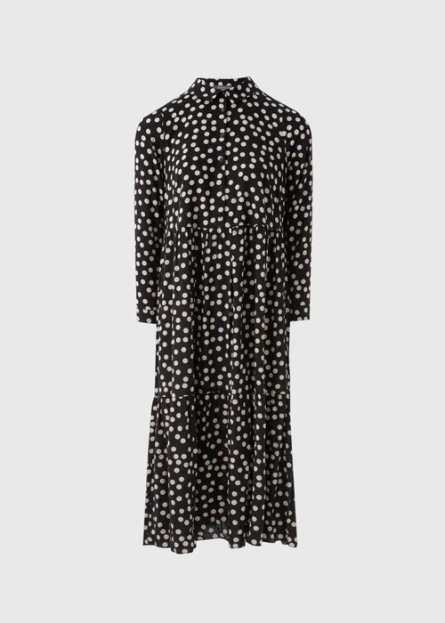 Black Spot Shirt Midi Dress - 8 Image 4