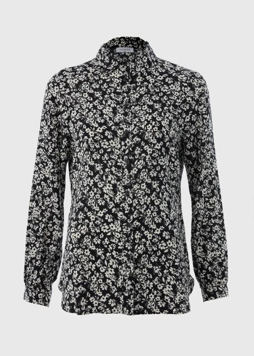 Black Floral Viscose Shirt - 8 Image 4