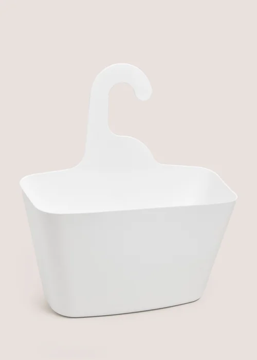 White Plastic Shower Caddy Image 1