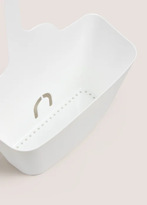 White Plastic Shower Caddy Image 2