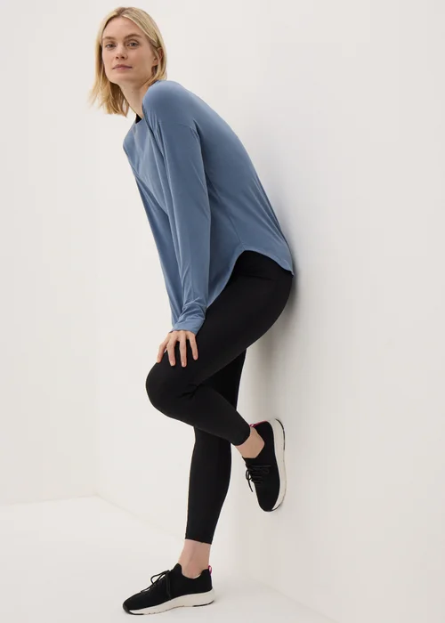 Souluxe Blue Long Sleeve Top - S Image 3