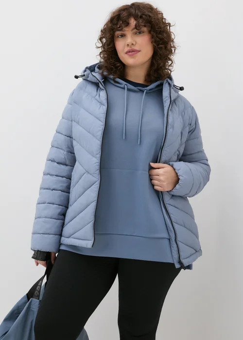 Souluxe Blue Longline Hoodie - S Image 3