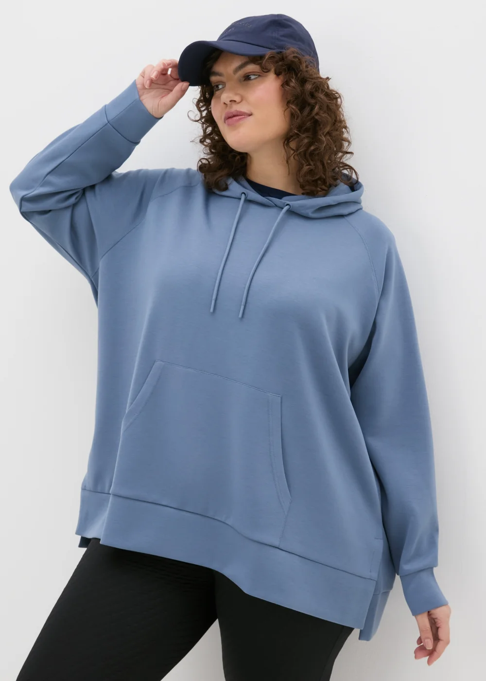 Souluxe Blue Longline Hoodie - S Image 1