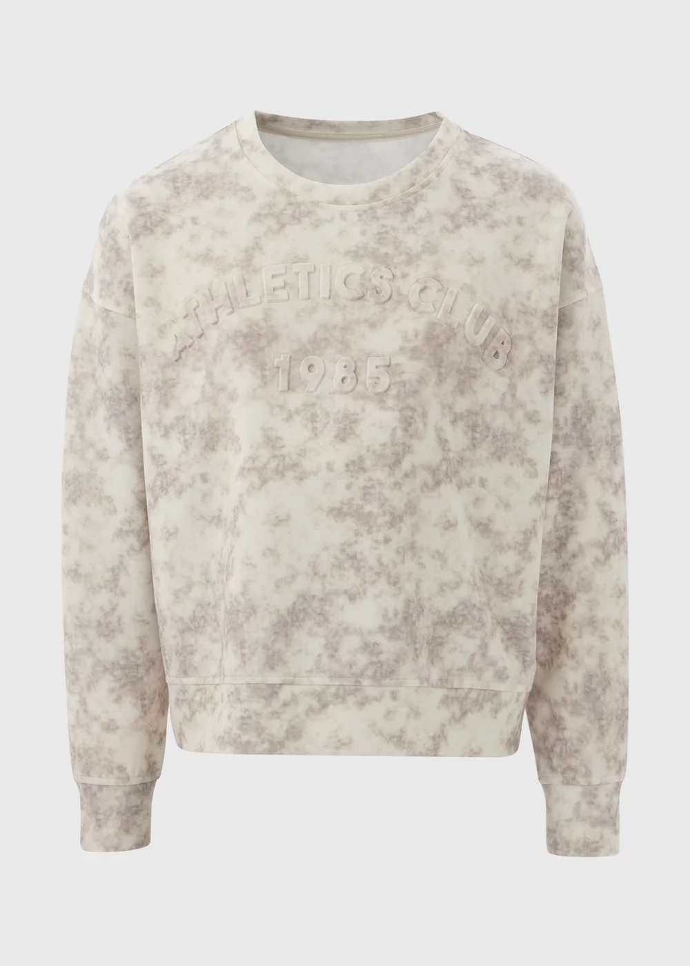 Souluxe Cream Athletics Club Patterned Sweatshirt - S Image 4