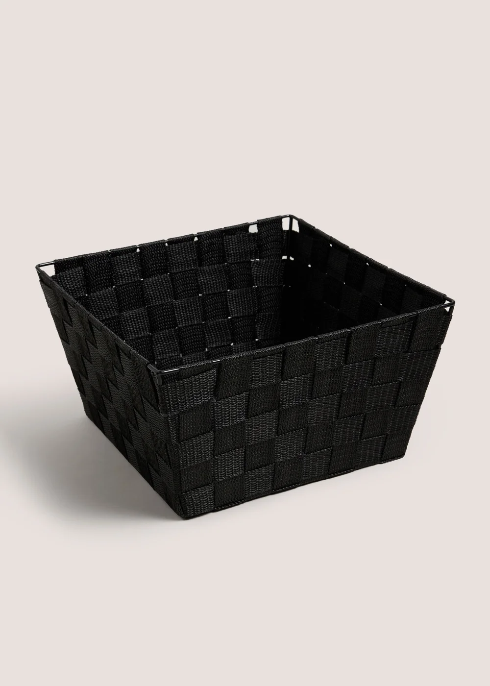 Black Fabric Woven Basket Image 1