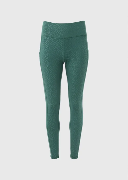 Souluxe Green Textured Leggings - 8 Image 4