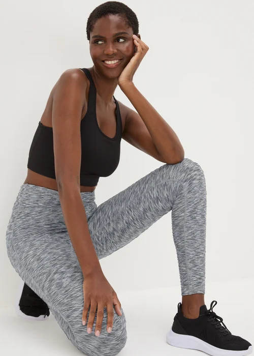 Souluxe Grey Textured Leggings - 8 Image 3