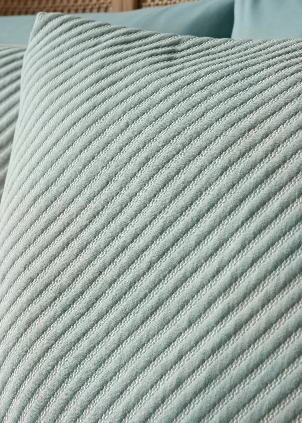 Green Ribbed Duvet Set - Double Image 2