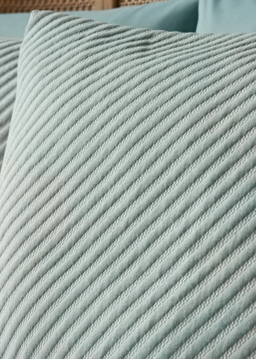 Green Ribbed Duvet Set - Double Image 2