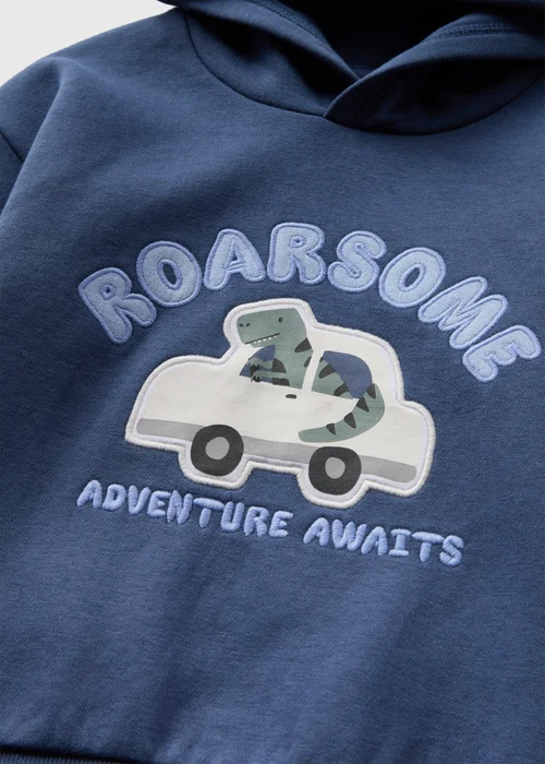 Boys Navy Roarsome Hoodie (1-7yrs) - 1-1.5 Yrs Image 2