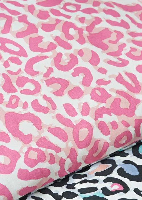 Multicolour Leopard Print Duvet Set - Single Image 3