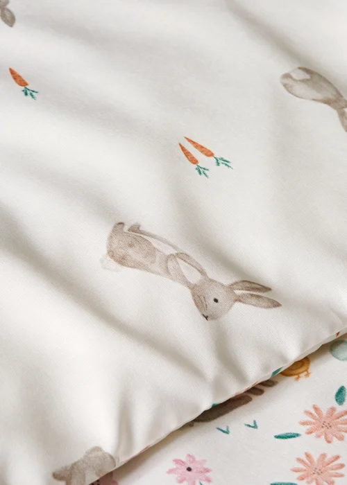 Multicolour Bunny & Carrot Duvet Set - Single Image 3