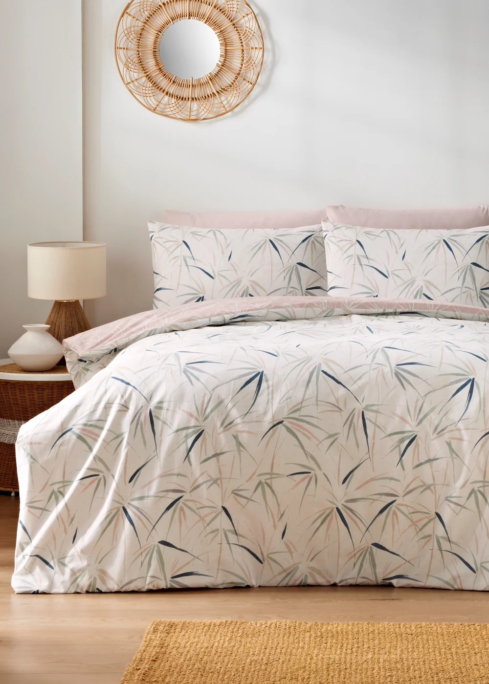 Multicolour Plant Stems Duvet Set - Single Image 1