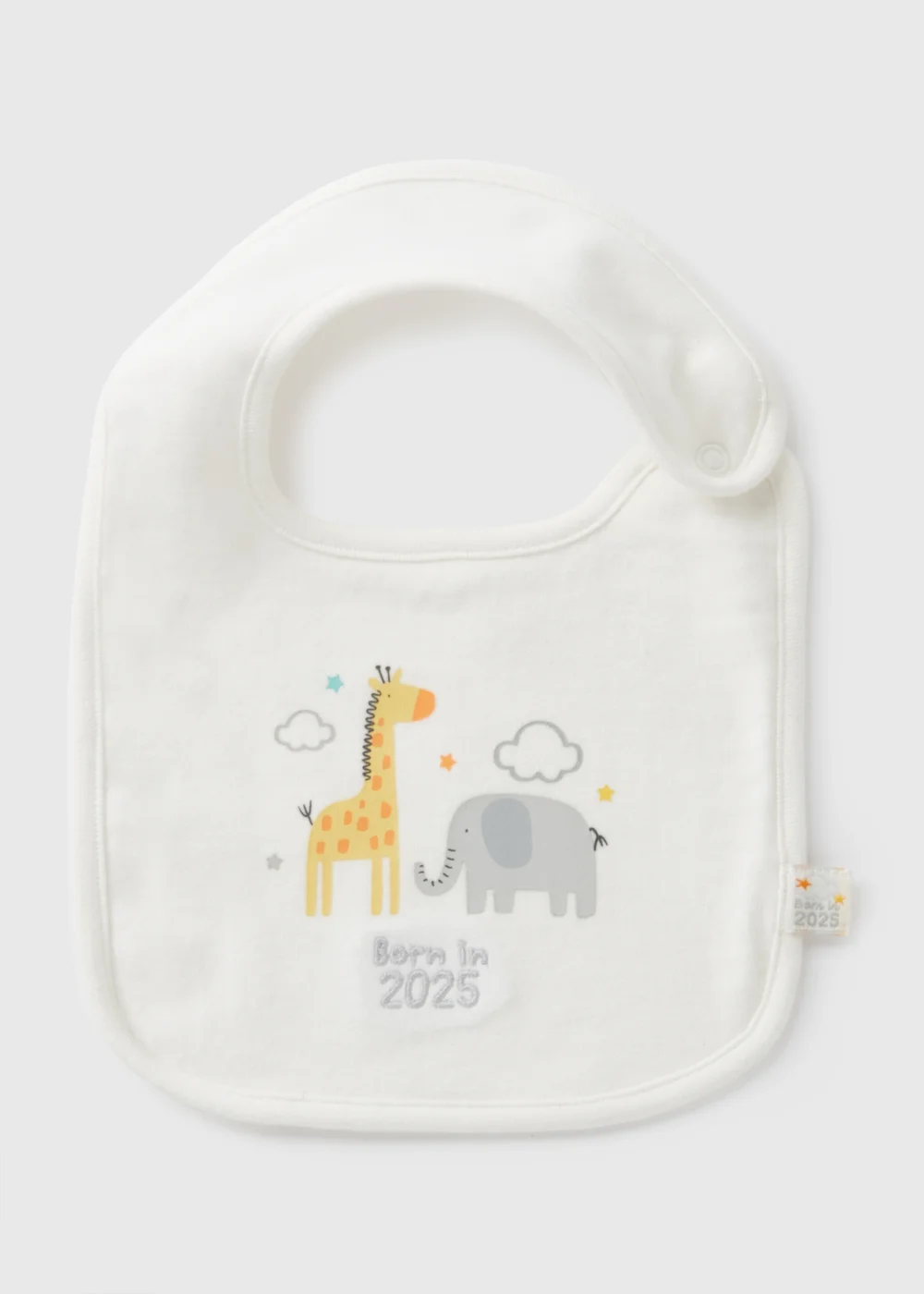 Baby Cream Born In 2025 Bib - One Size Image 1