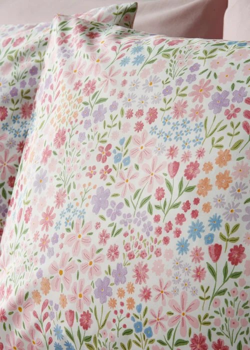Pink Ditsy Floral Duvet Set - Single Image 2