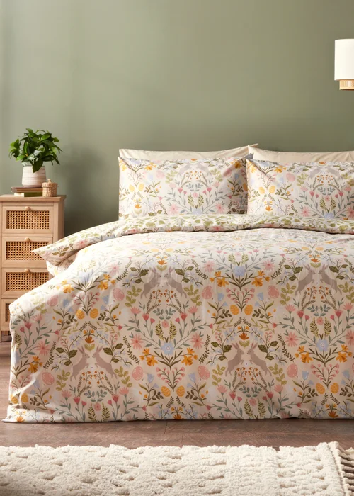 Multicolour Spring Bunny Duvet Set - Single Image 1