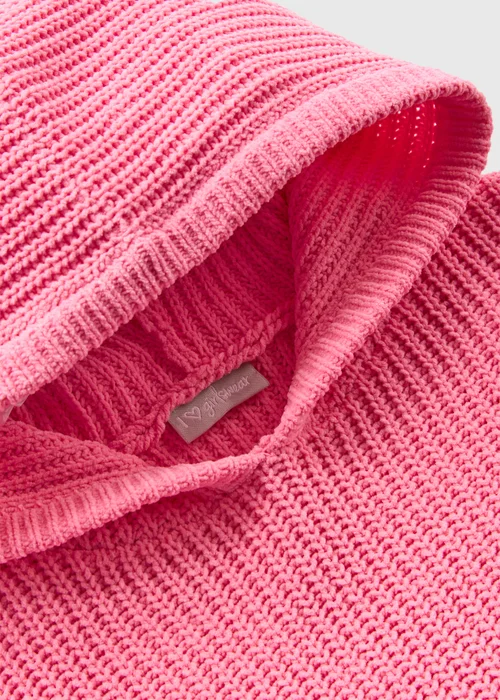 Girls Pink Knitted Hoodie (7-15yrs) - 7 Yrs Image 2