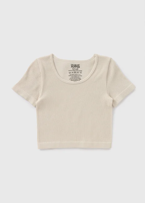 Girls Cream Seamless Top (7-15yrs) - S Image 1