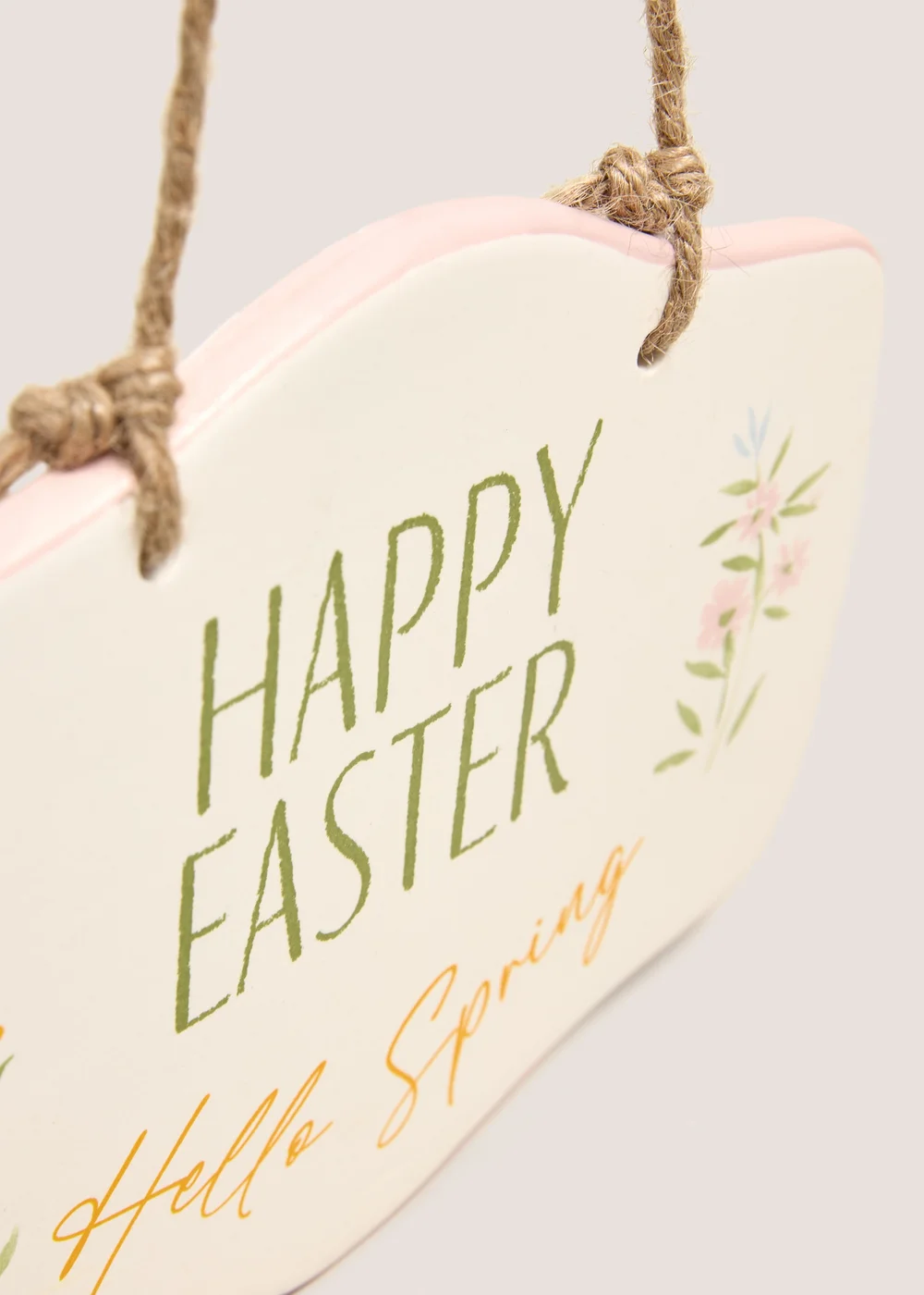 Cream Happy Easter Ceramic Sign Image 2